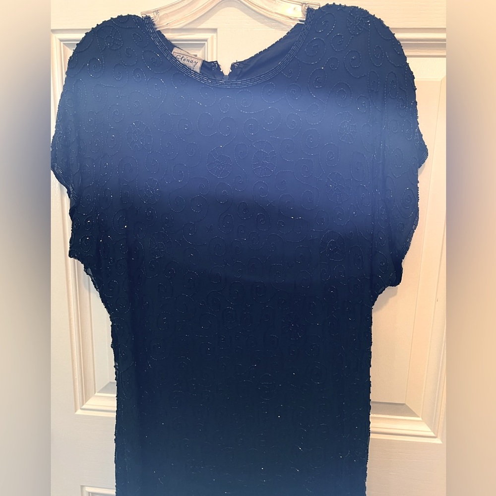 Stenay black silk beaded dress